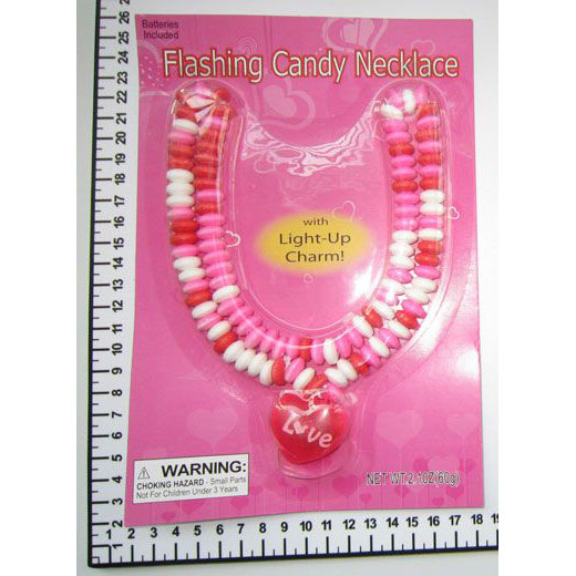 Valentine Candy Necklace with Light up Pendant