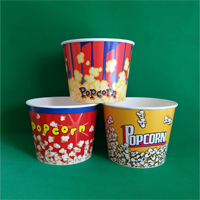 85oz Popcorn Bucket(2 sides PE)(18.8cm Top*14.7cm Bottom*14.7cm H)