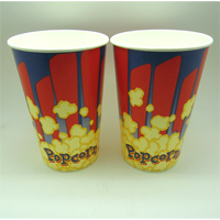 64oz Popcorn Bucket Tall(2 sides PE)(13.3cm Top*10cm Bottom*19.5cm H)