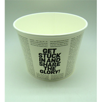 64oz Chicken Bucket with Lid(2 sides PE)(16.8cm Top*13.9cm Bottom*12.3cm H)