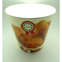 170oz Chicken Bucket with Lid(2 sides PE)(22cm Top*16.3cm Bottom*20.9cm H)