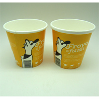 Printed 16oz Soup Cup(2 sides PE)(9.8cm Top*7.5cm Bottom*9.9cm H)