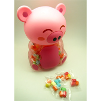 Big Pig Bottle with Coating Marshmallow