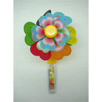 Hand Pushing Lighting Flower Windmill with Dextrose Candy