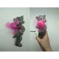 Hand Pushing Lighting Cat Fan with Dextrose Candy