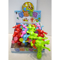 Hand Pushing Fish Plane Fan with Dextrose Candy