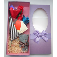 Love Gift Set(3 chocolates+roses+card+toy bear)