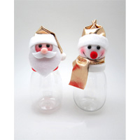 Santa and Snowman Bottle