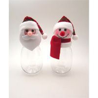 Santa and Snowman Bottle