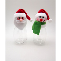 Santa and Snowman Bottle