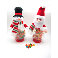 Santa and Snowman Bottle with Jelly Beans