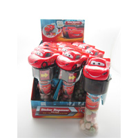 Cars Sticker Dispenser with Dextrose Candy