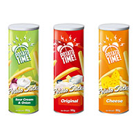 Potato Sticks(Flavors: Original, Cheese, BBQ, Hot & Spicy, Sour Cream & Onion, Tomato)(Tin size: 18cm H*7.1cm D)